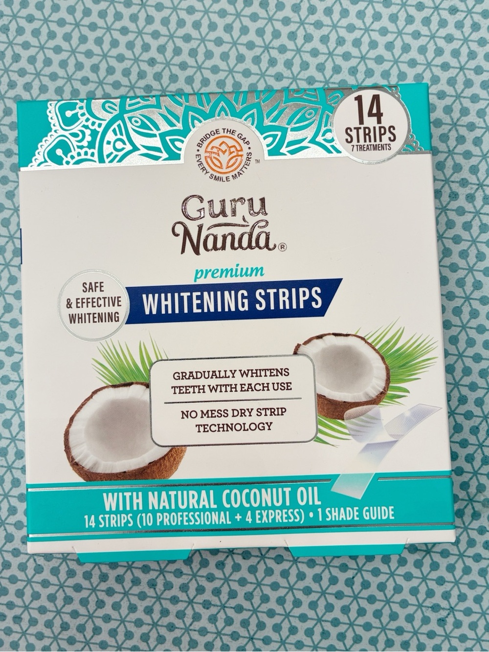 Premium Whitening Strips with Natural Coconut Oil